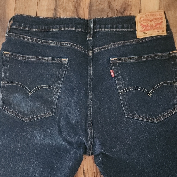 Levi's Men's Dark Blue 36x30 Straight Leg Jeans - Picture 5 of 5